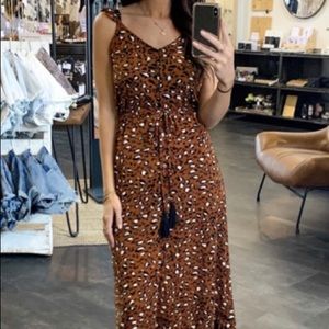 Medium black Tape animal print maxi dress